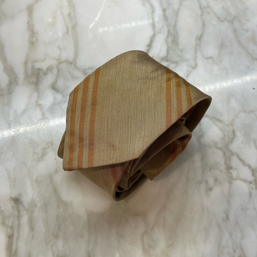 Vintage Dior Tie in Gold Raw Silk (50’s)